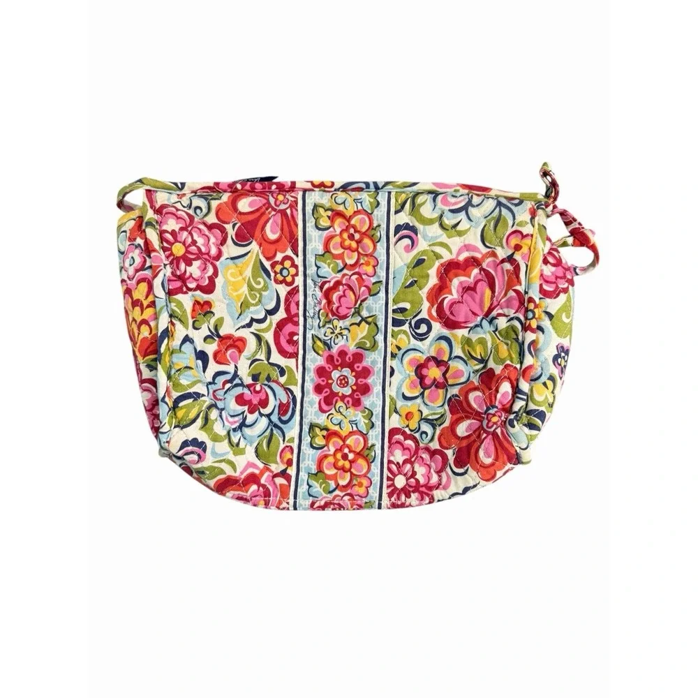 Vera Bradley Floral Quilted Cosmetic Makeup Toiletry Organizer Case Pouch Travel